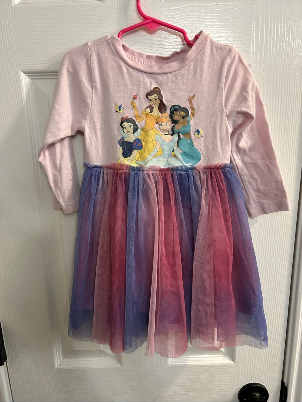 Disney long sleeve princess tulle dress size 3T girls Cinderella, Jasmine & more